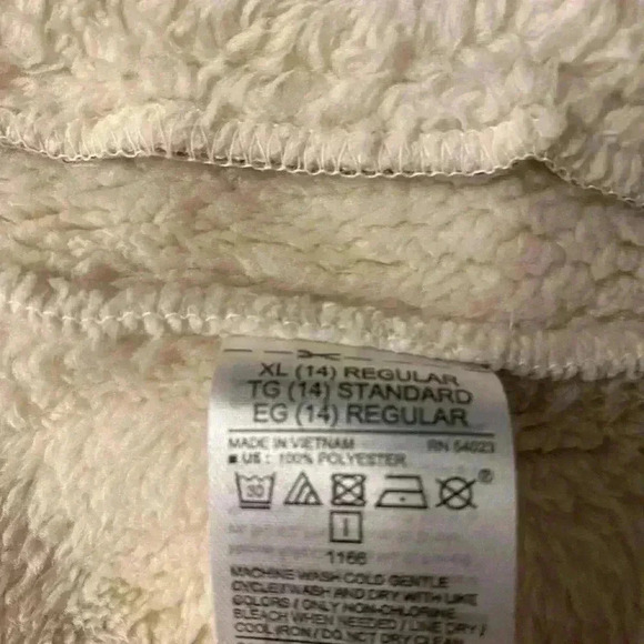 Girls Old Navy faux suede Sherpa lined zippered jacket side pockets NWOT XL (14) - Picture 3 of 13